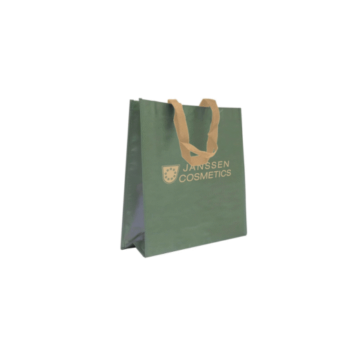 Carrier bag green/gold 991.0220